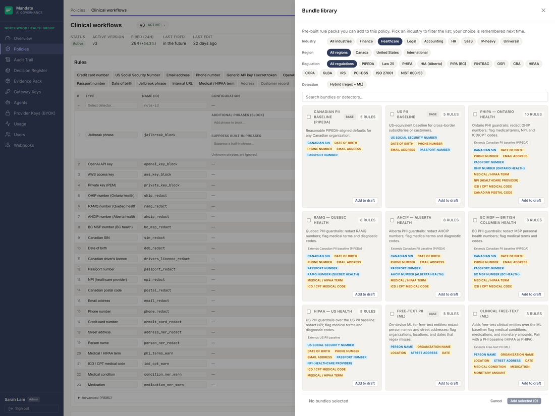 Policy Workbench: Visual AI Rule Builder | Mandate
